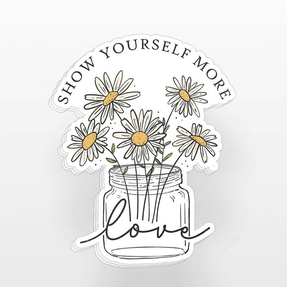 3pc - "Show Yourself More Love" Sticker Pack – Water Bottle, Tumbler, Laptop - Picture 2 of 7